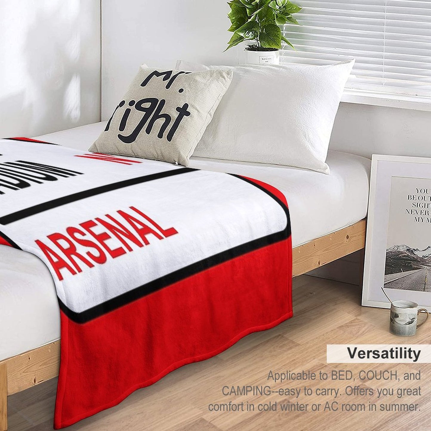 Emirates Stadium Football Sign Throw Blanket