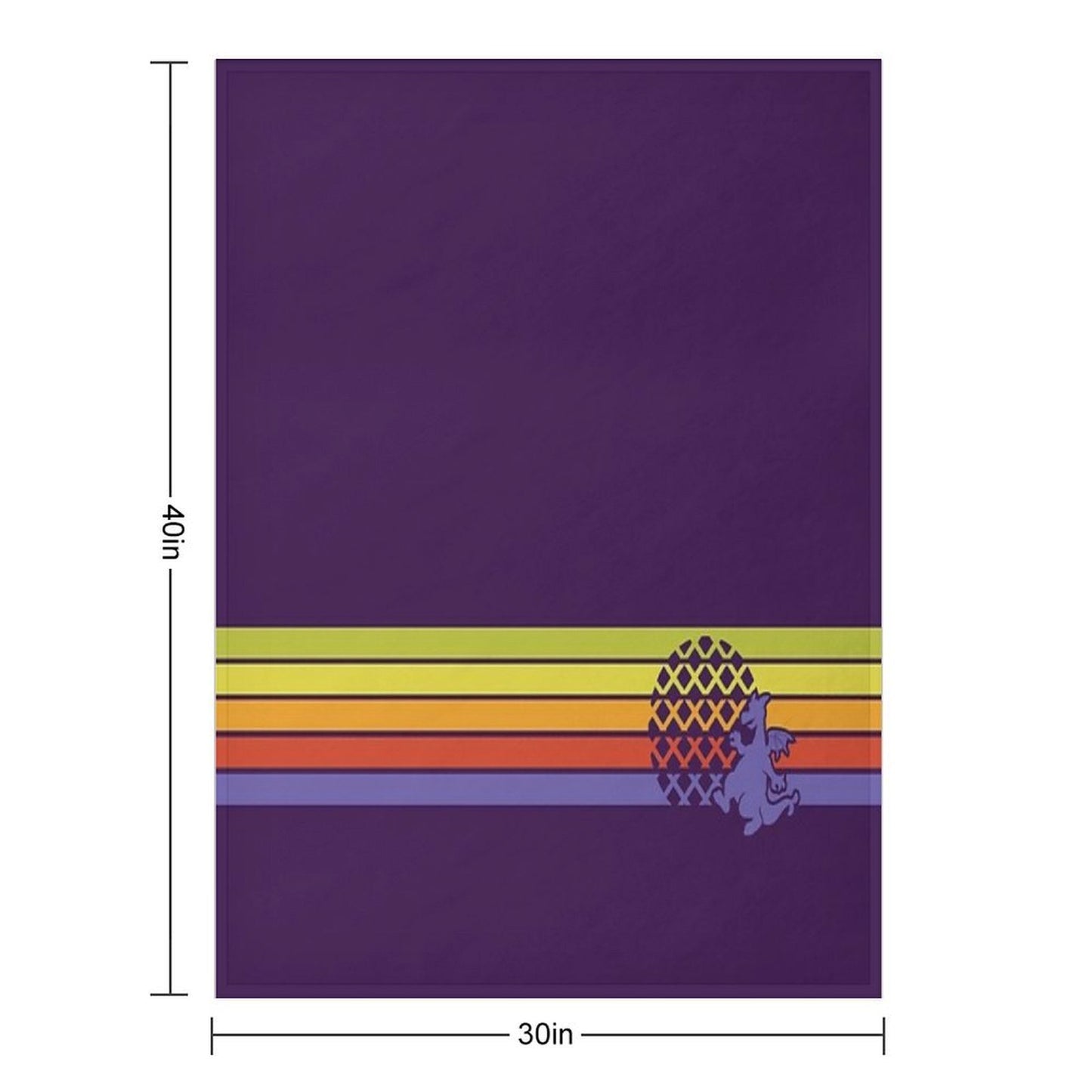 Retro Dragon Stripes Throw Blanket