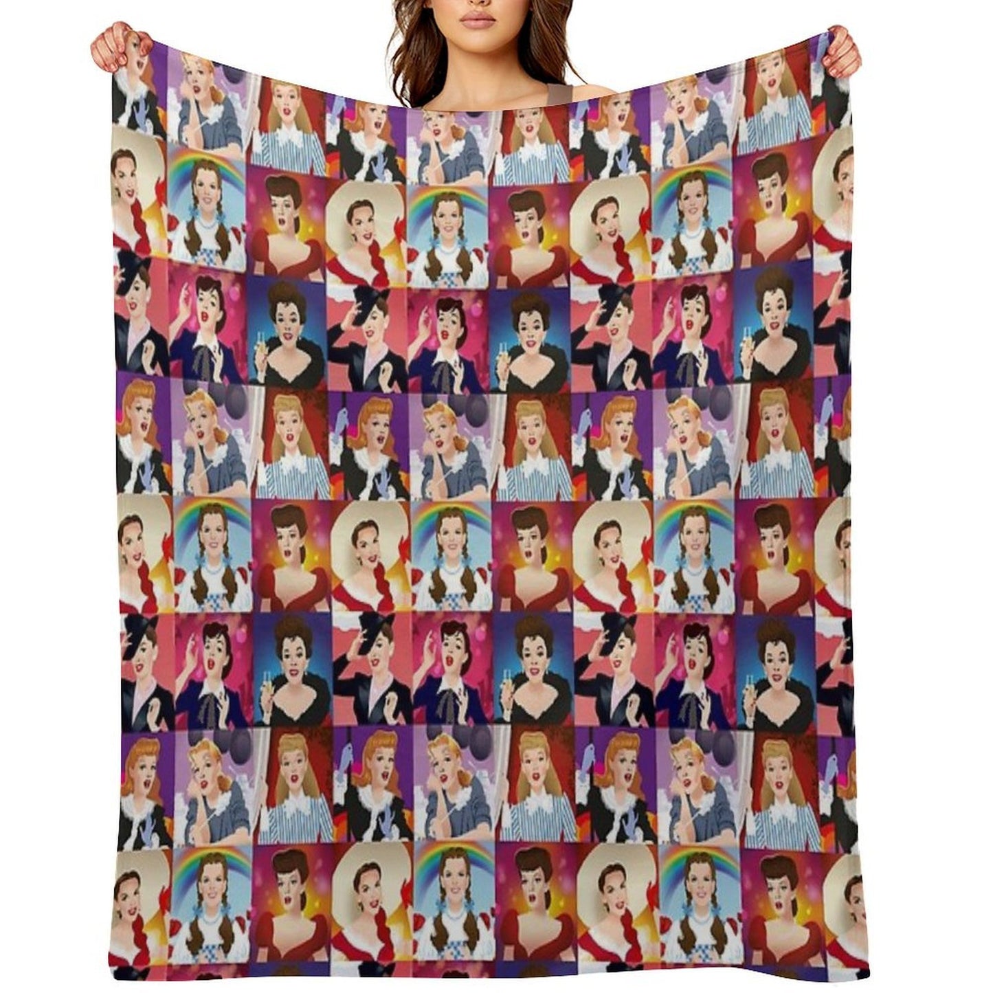 Faces of Judy Throw Blanket