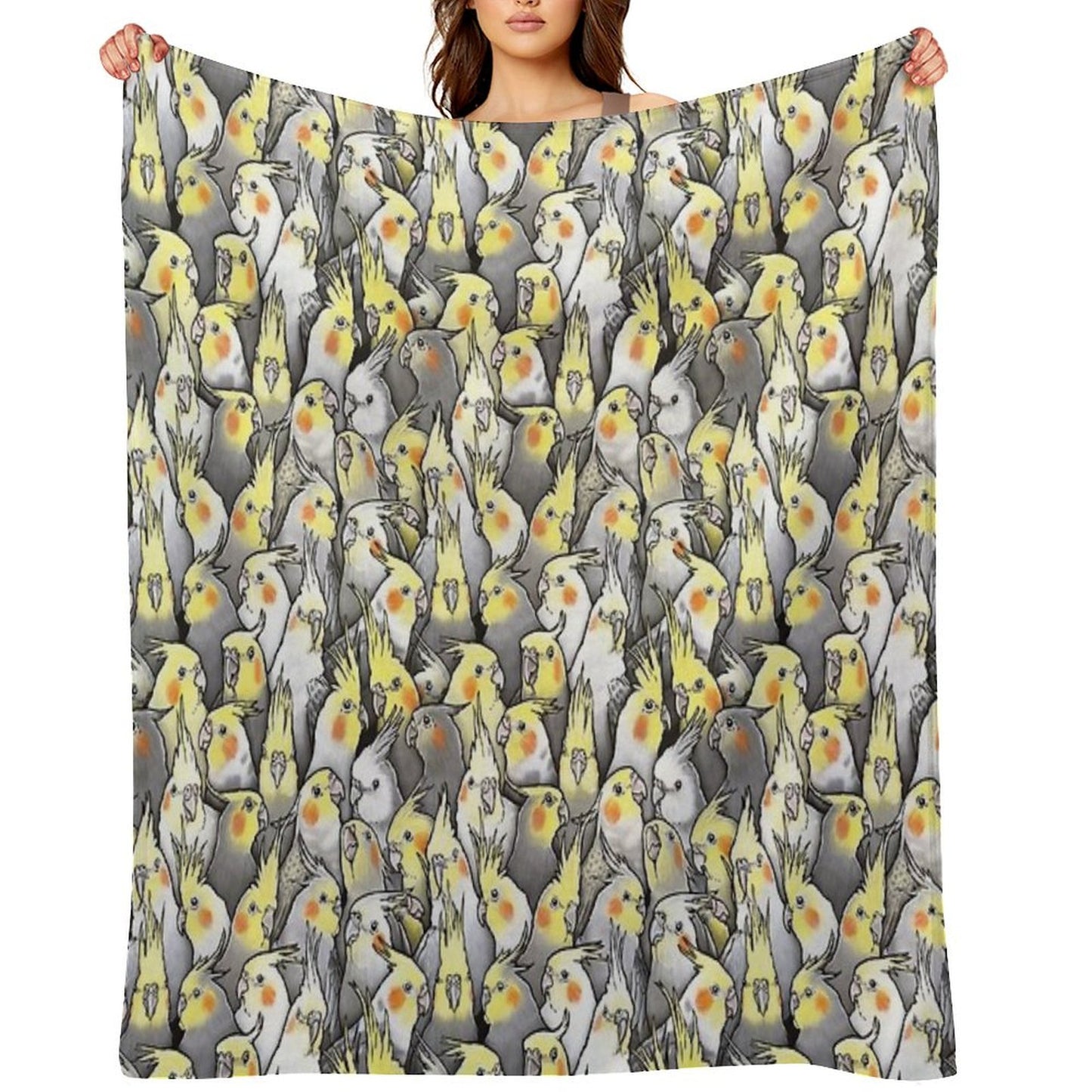 Cockatiels Galore Throw Blanket