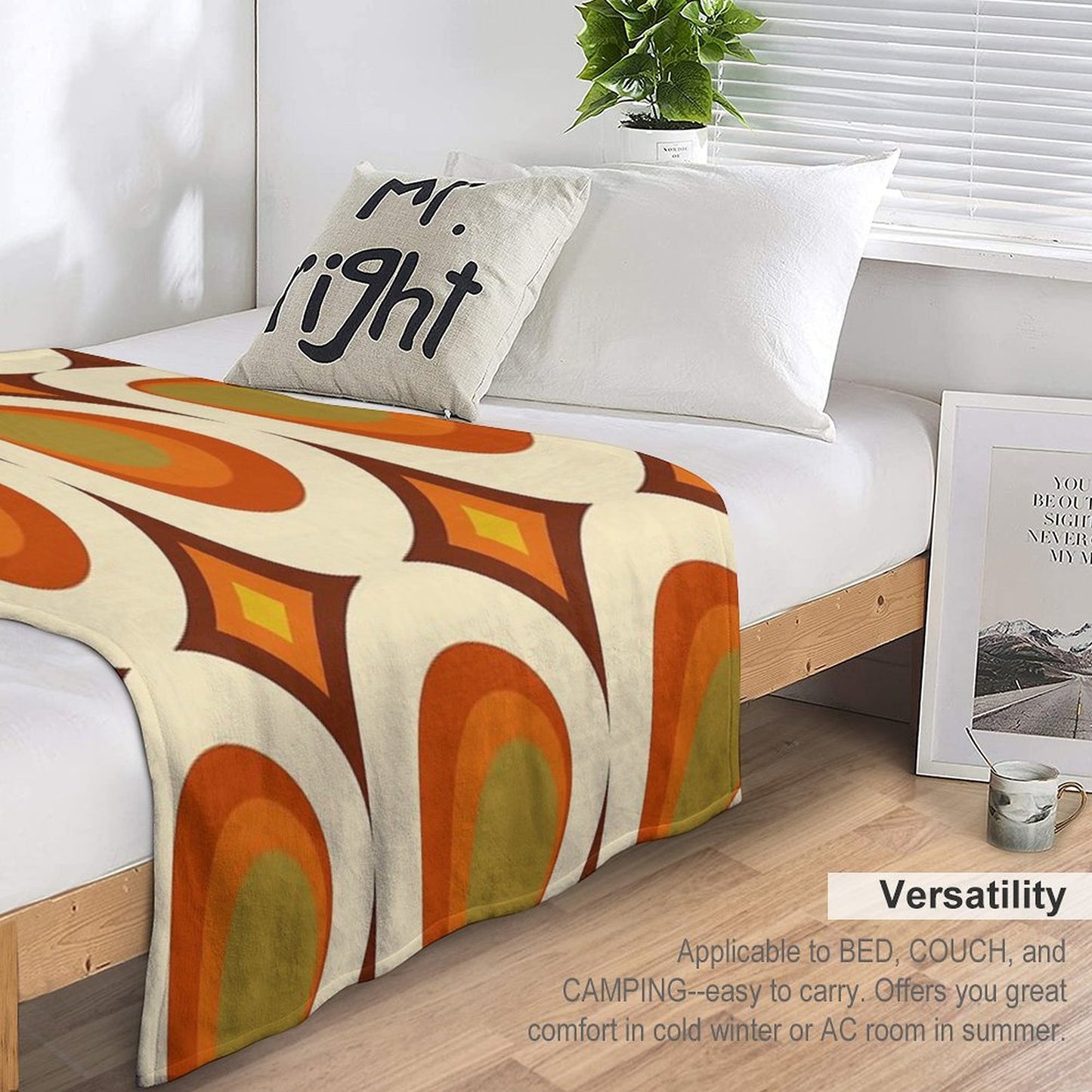 Mid-Century Modern 70s Throw Blanket