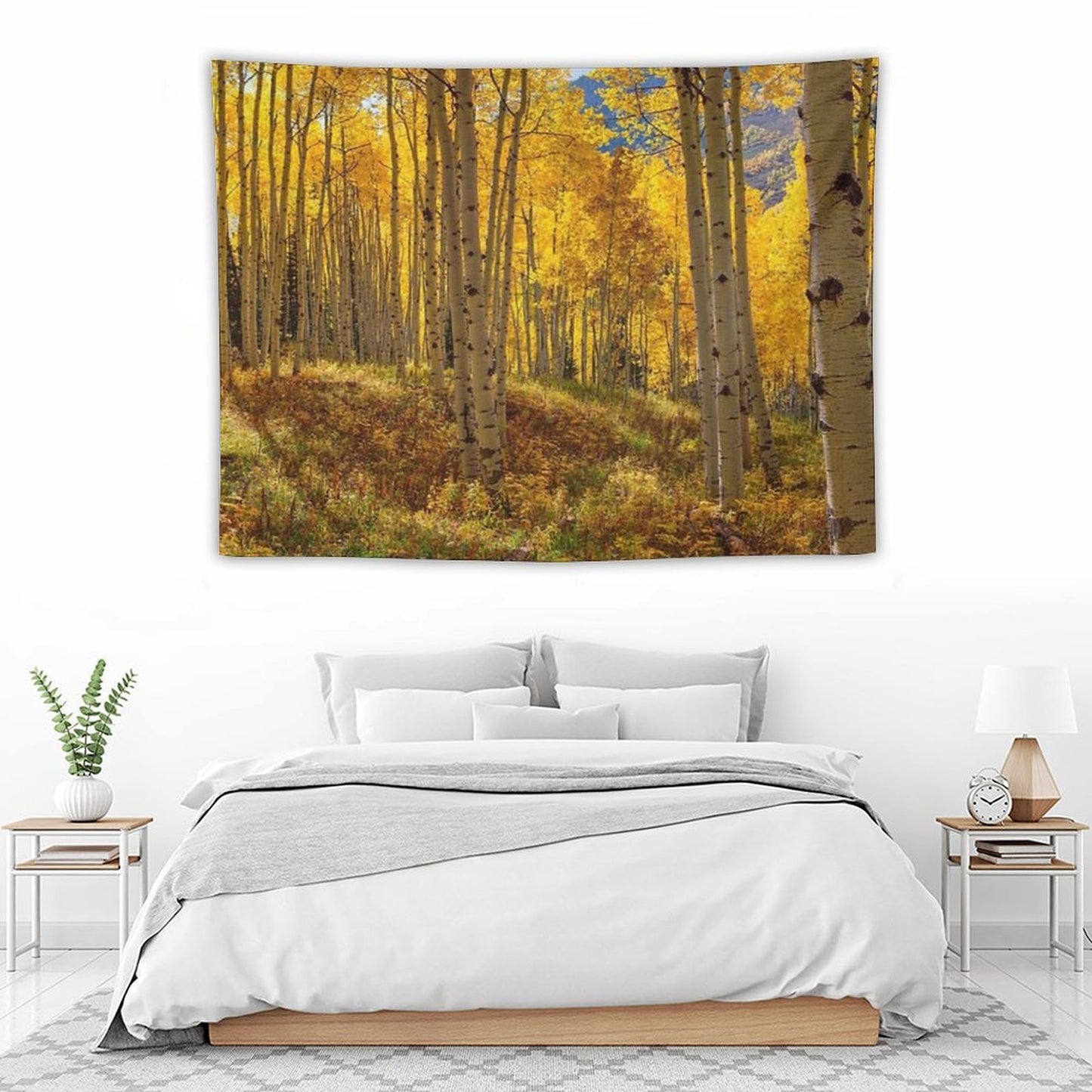 Autumn Aspen Forest Aspen Colorado Panorama Tapestry