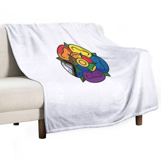 Pride Bloom Throw Blanket