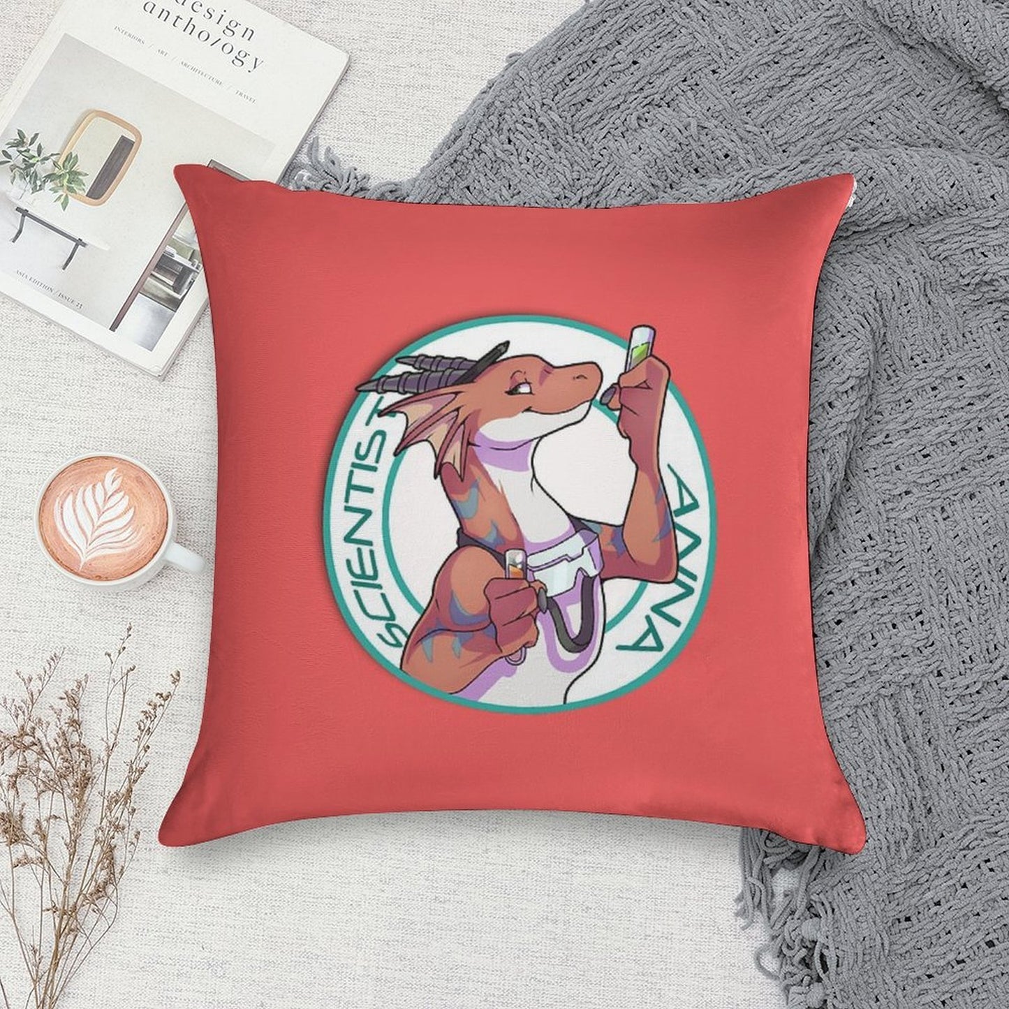 Scientist Anna from Angels with Scaly Wings Soft Easy Maintenance Throw Pillow