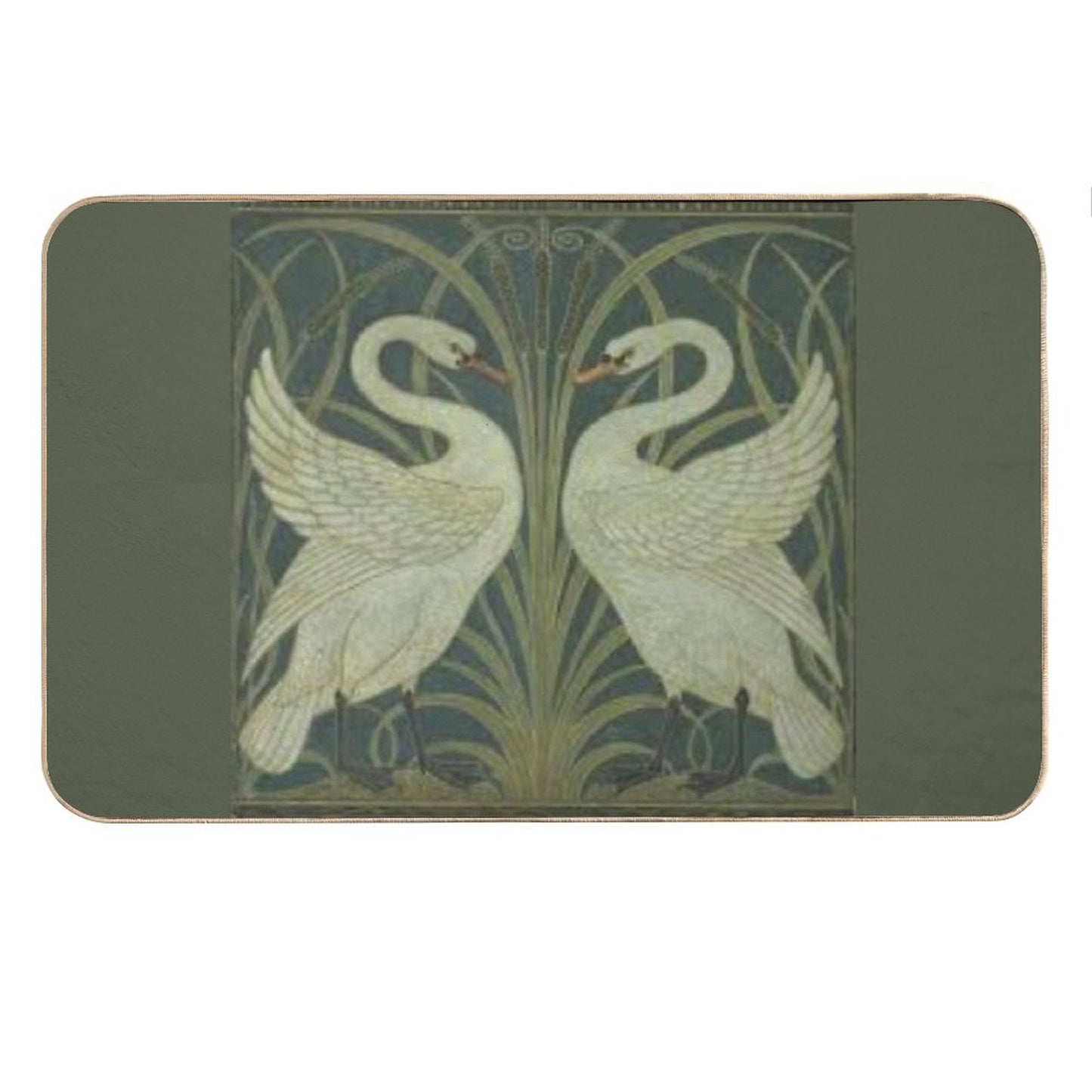 Art Deco Swans Bath Mat