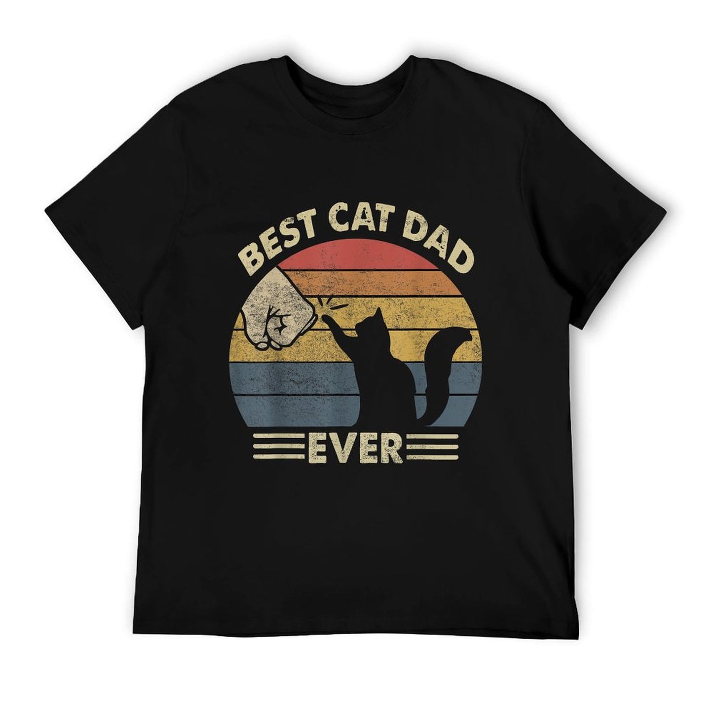 Cat-Shirt Men Best Cat Dad Ever Funny Dad T-Shirt