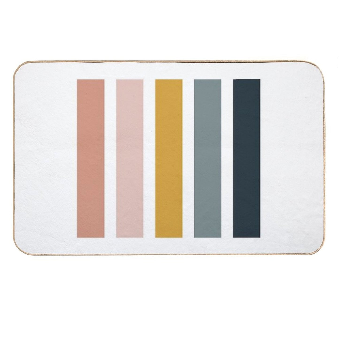 Mid-Century Modern Neutral Terracotta Colors Bath Mat