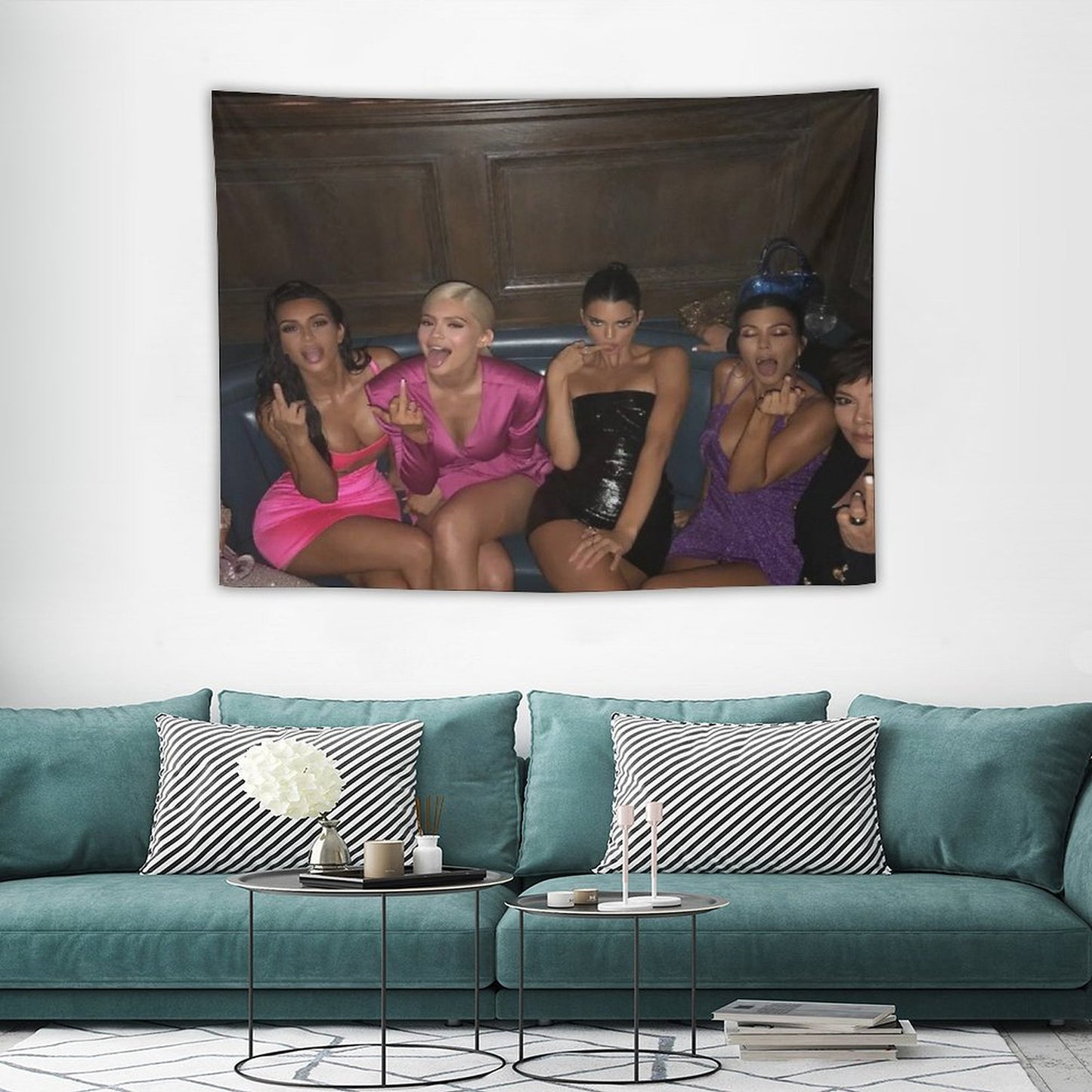 Kardashian Family Middle Finger Tapestries Tapestry Tapestry