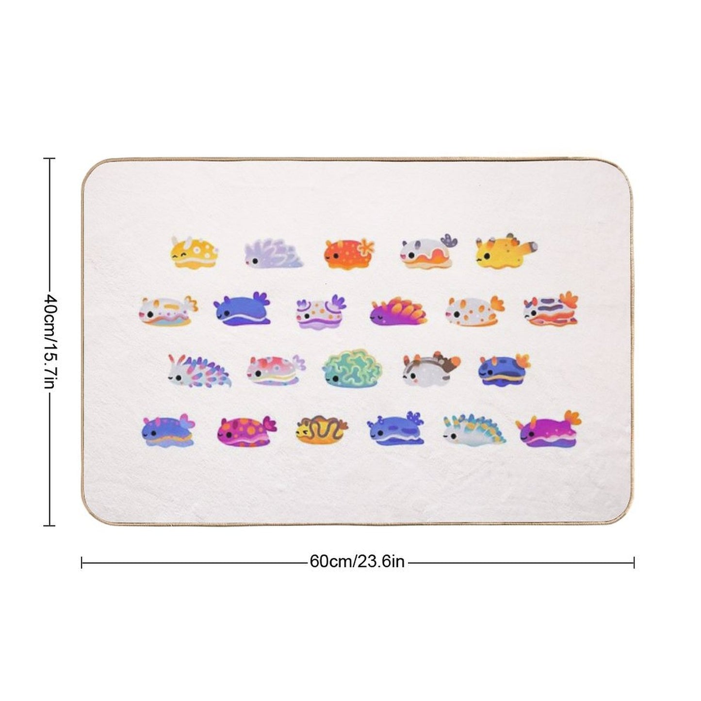 Sea Slug Day - Bright Bath Mat