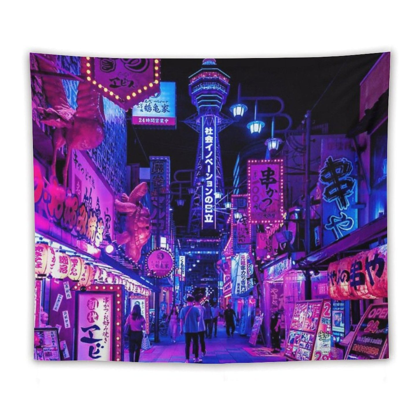 Osaka City Anime Scenes Tapestry