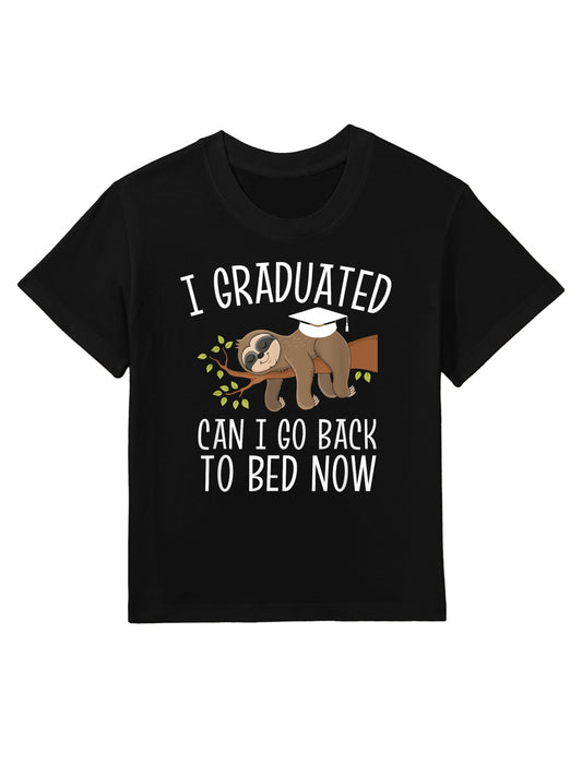 Cool Graduation Shirts I Graduated Can I Go Back To Bed Now Kids T-Shirt