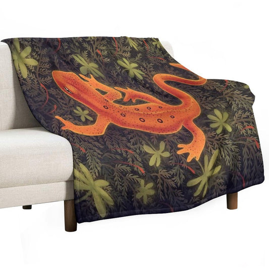 Red Spotted Newt Throw Blanket