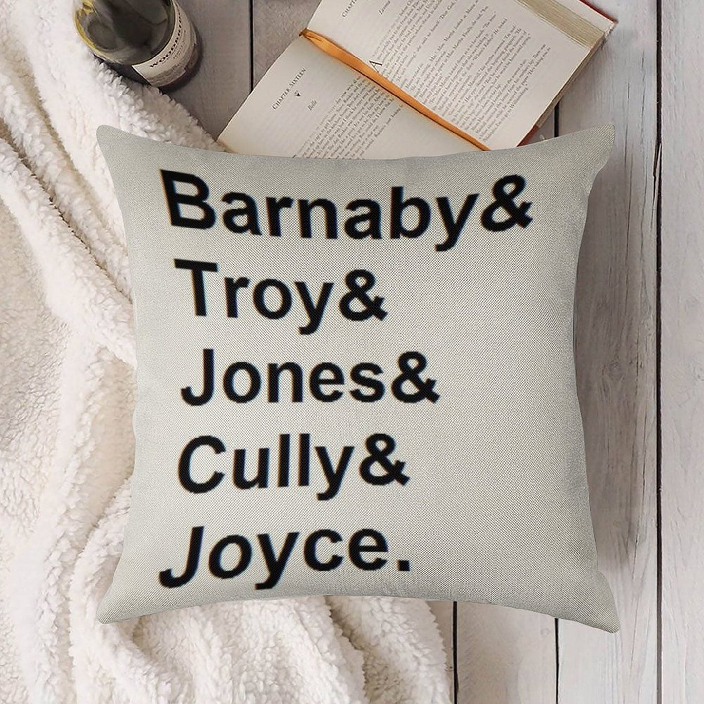 Midsomer Murders - Helvetica List Linen Throw Pillow Cover
