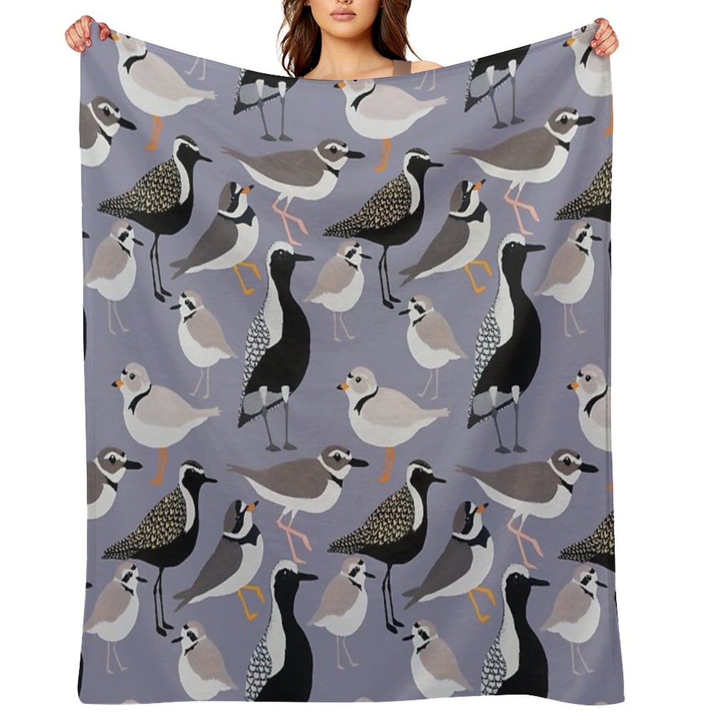 Plethora of Plovers Throw Blanket