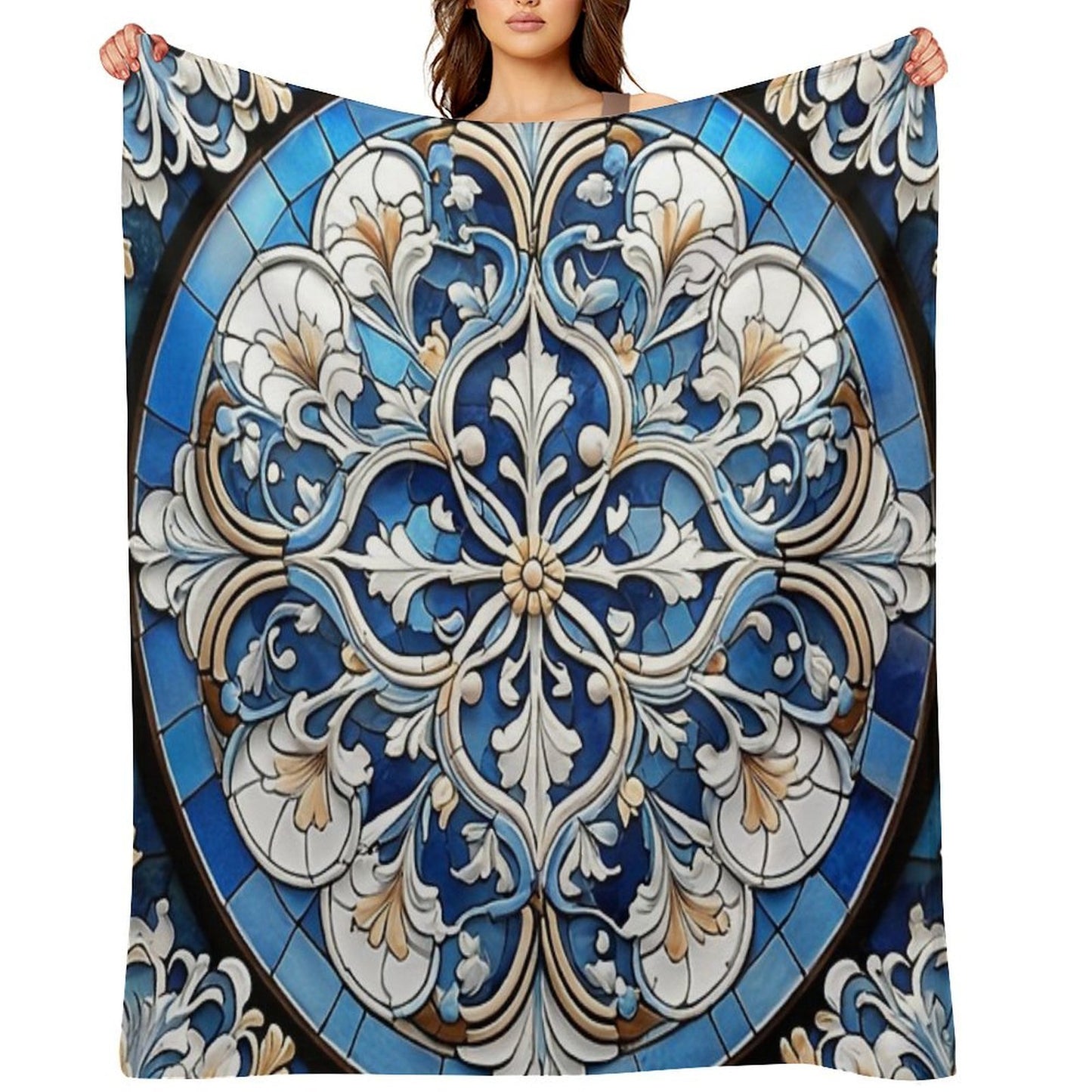 Portuguese Azulejos, Portugal, Lisbon, Beautiful Throw Blanket
