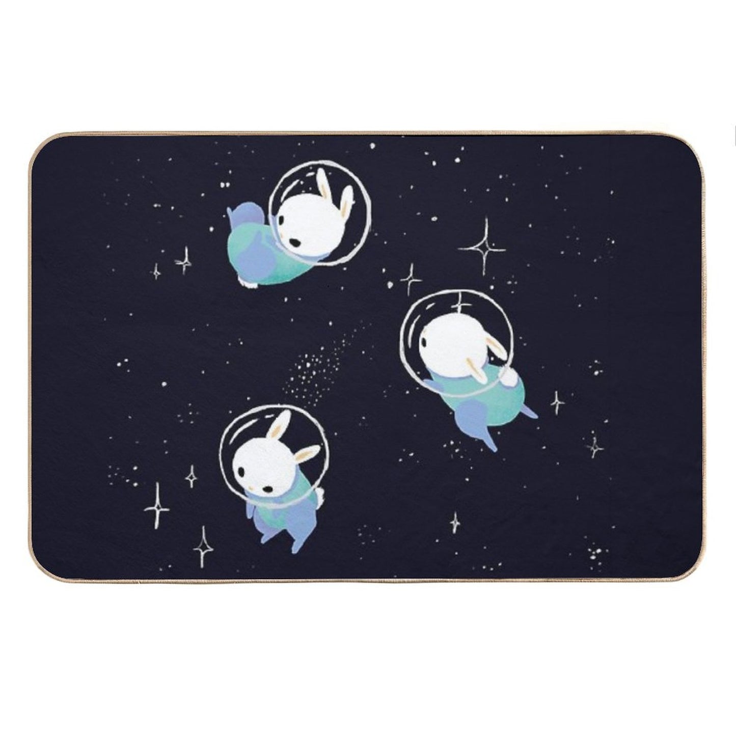 Space Bunnies Bath Mat
