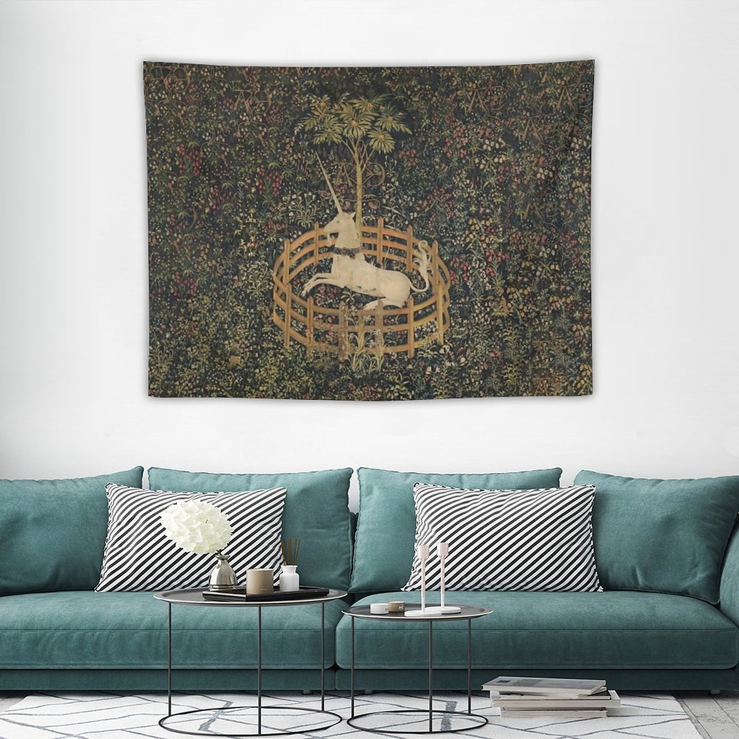 The Unicorn Tapestry (The Unicorn Is in Captivity And No Longer Dead) Tapestry