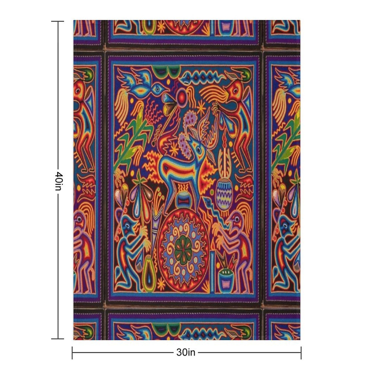 Huichol Throw Blanket