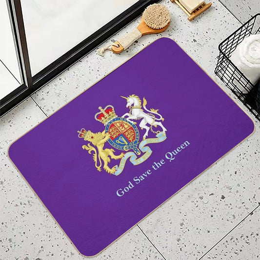 Royal Coat of Arms, Queen Elizabeth, British Monarchy Bath Mat