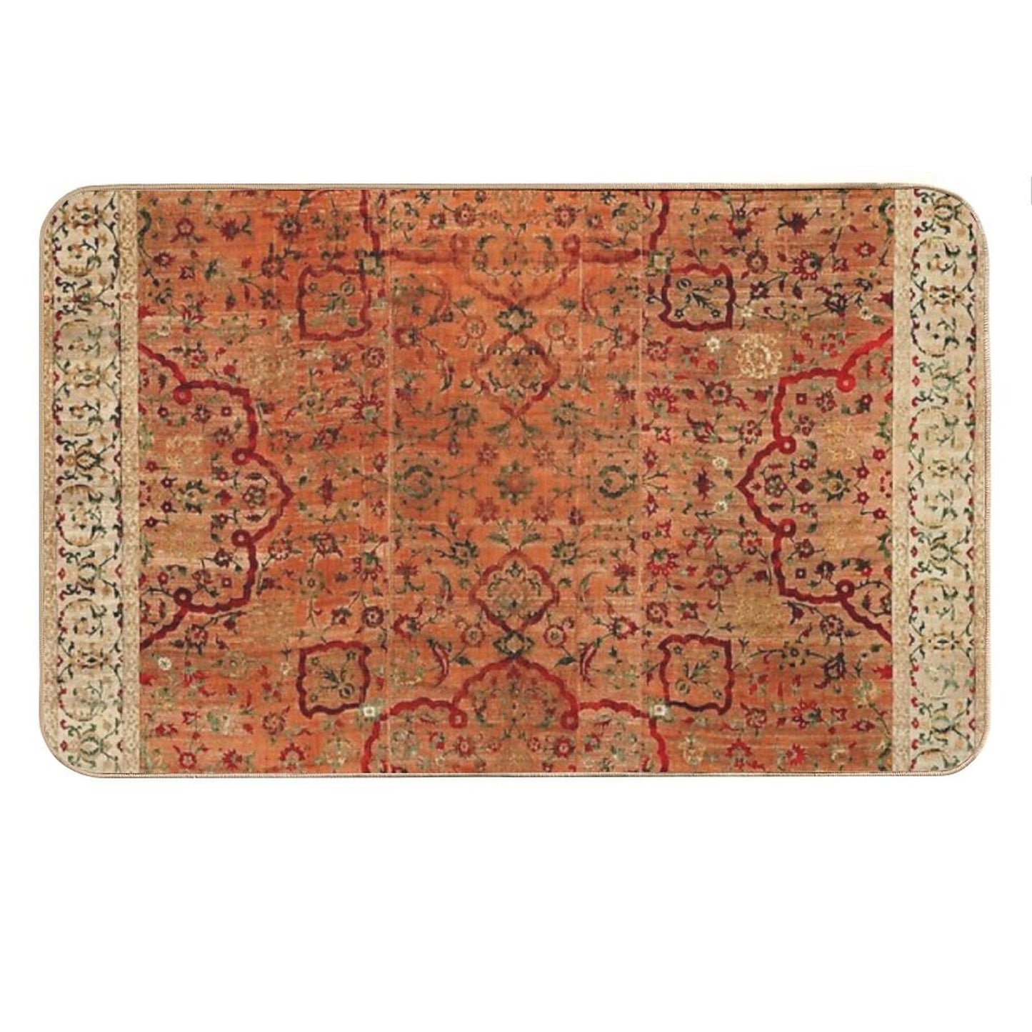 17th Century Velvet And Silk Carpet Print Bath Mat