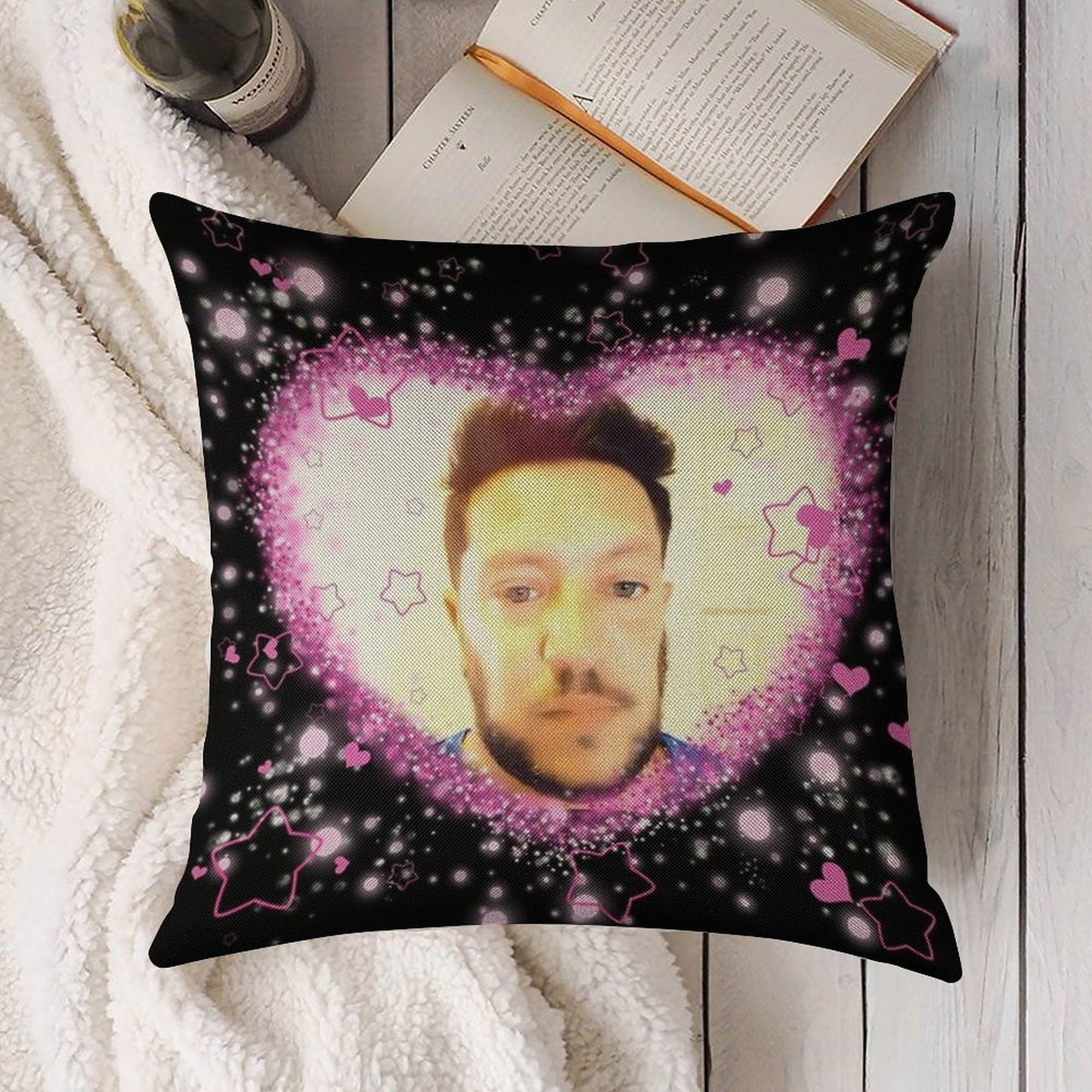 Impractical Jokers Sal Vulcano Kawaii Cutesy Edit Meme Linen Throw Pillow Cover
