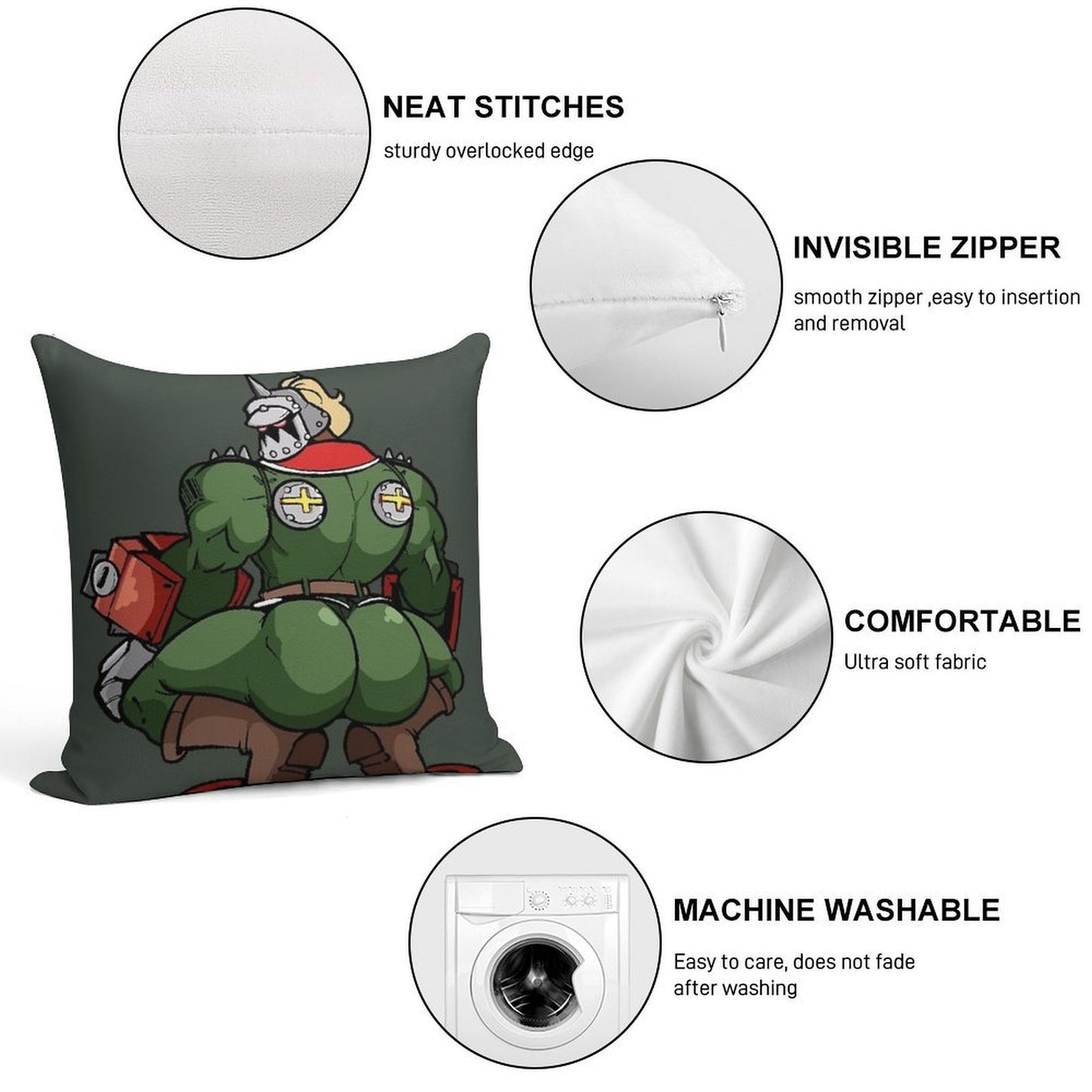 Potemkin Culo Soft Anti-Pilling Throw Pillow