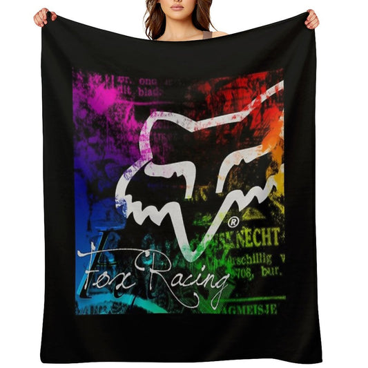 Paint Splatter Racing Merch Braap Mixed Colors Throw Blanket
