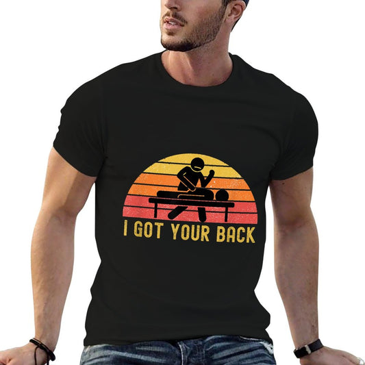 Massage Therapist I Got Your Back Massage Vintage Retro Gift T-Shirt