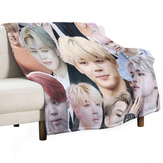 Jimin BTS Collage Throw Blanket