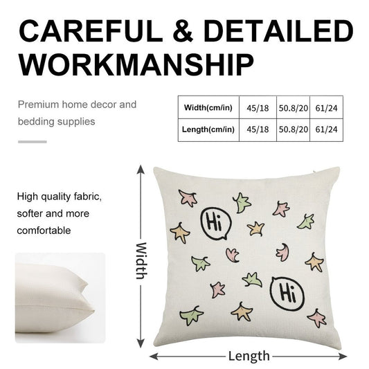 Heartstopper - Charlie And Nick - Hi Linen Throw Pillow Cover