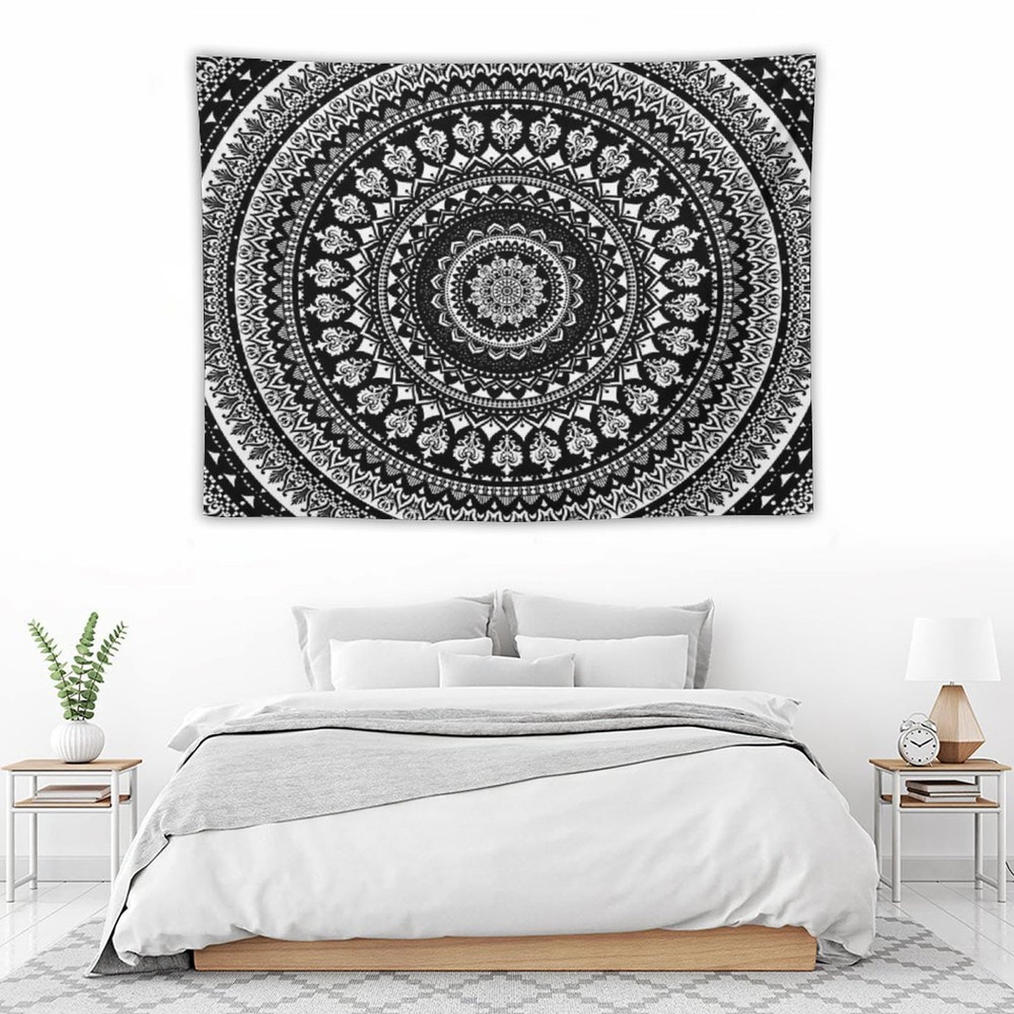Mandala Monochrome 2 Tapestry