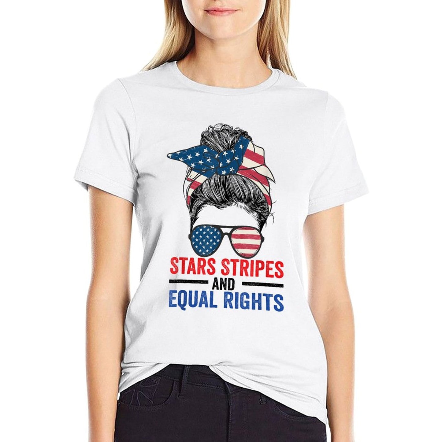 Stars Stripes And Equal Rights Womens Rights 4th of July Soft T-Shirt