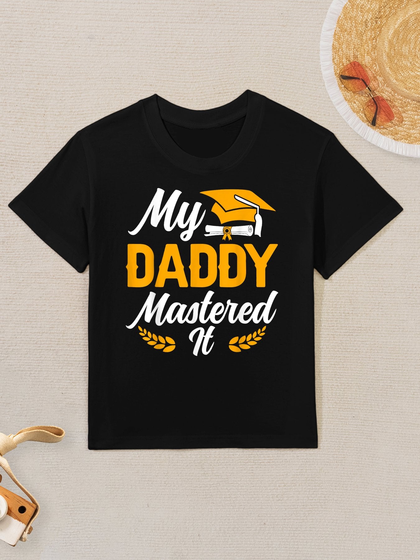 My Daddy Mastered It Graduation Masters Degree Graduation Kids T-Shirt