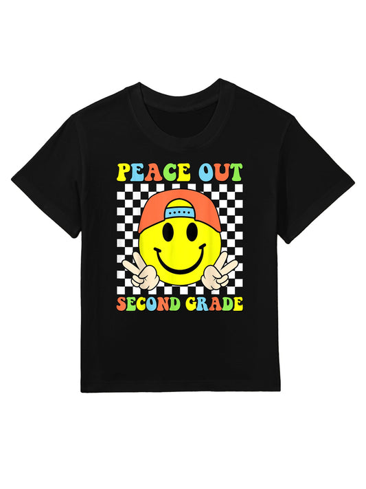 Peace Out 2nd Grade Boys Kid Graduation Last Day Of School Kids T-Shirt