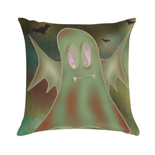 Bat Ghost Soft Easy Maintenance Throw Pillow