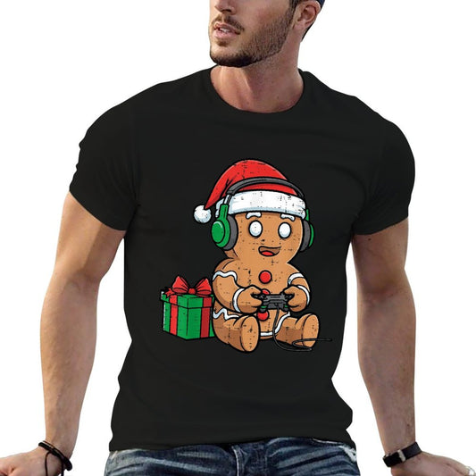 Christmas Gingerbread Gamer Xmas Gaming Boys Kids Youth Men Affordable Price T-Shirt