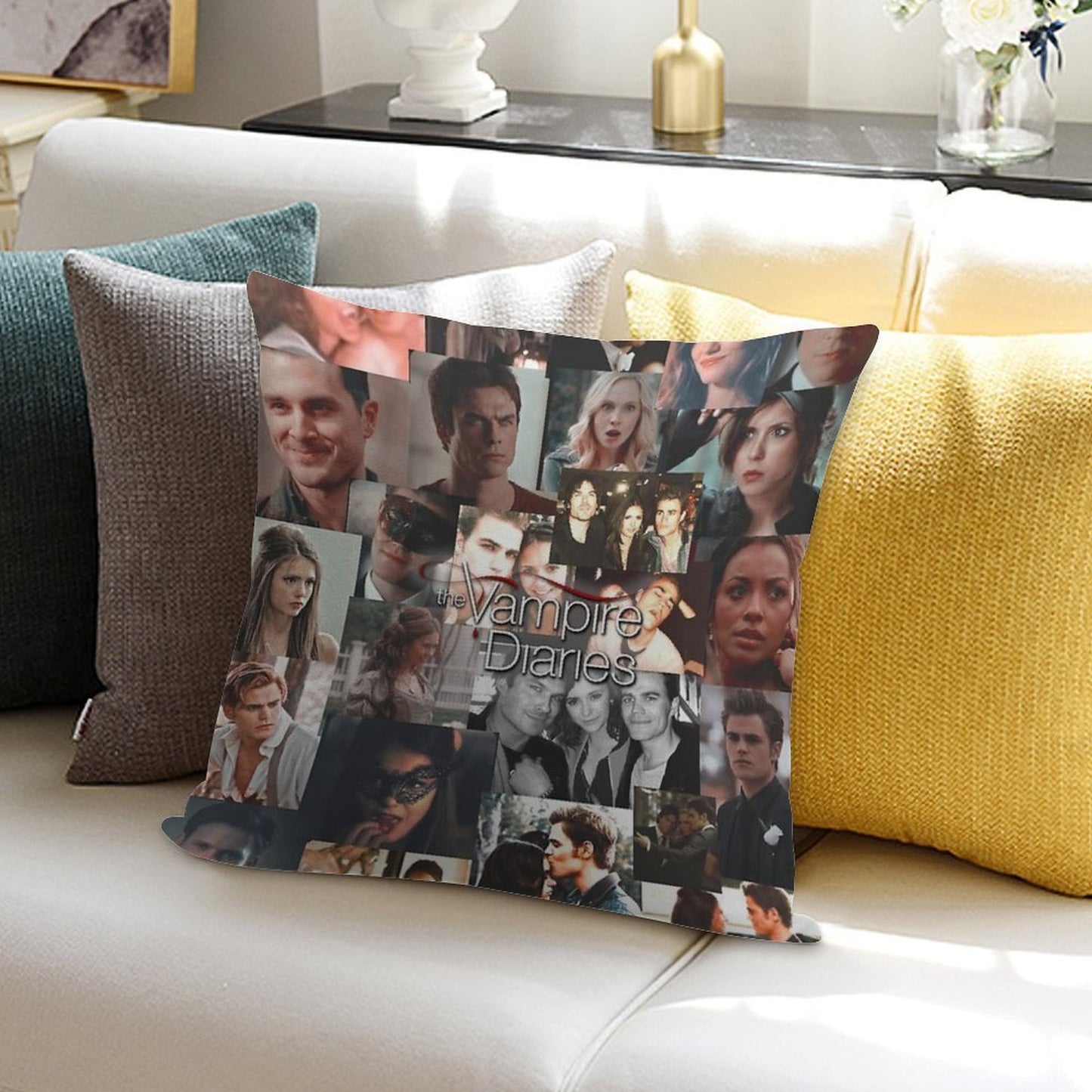 TVD Photo Collage Soft High-Density Material Throw Pillow