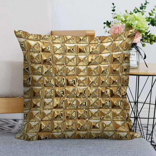 Photograph of Gold ONLY - Not Reflective Linen Throw Pillow Cover