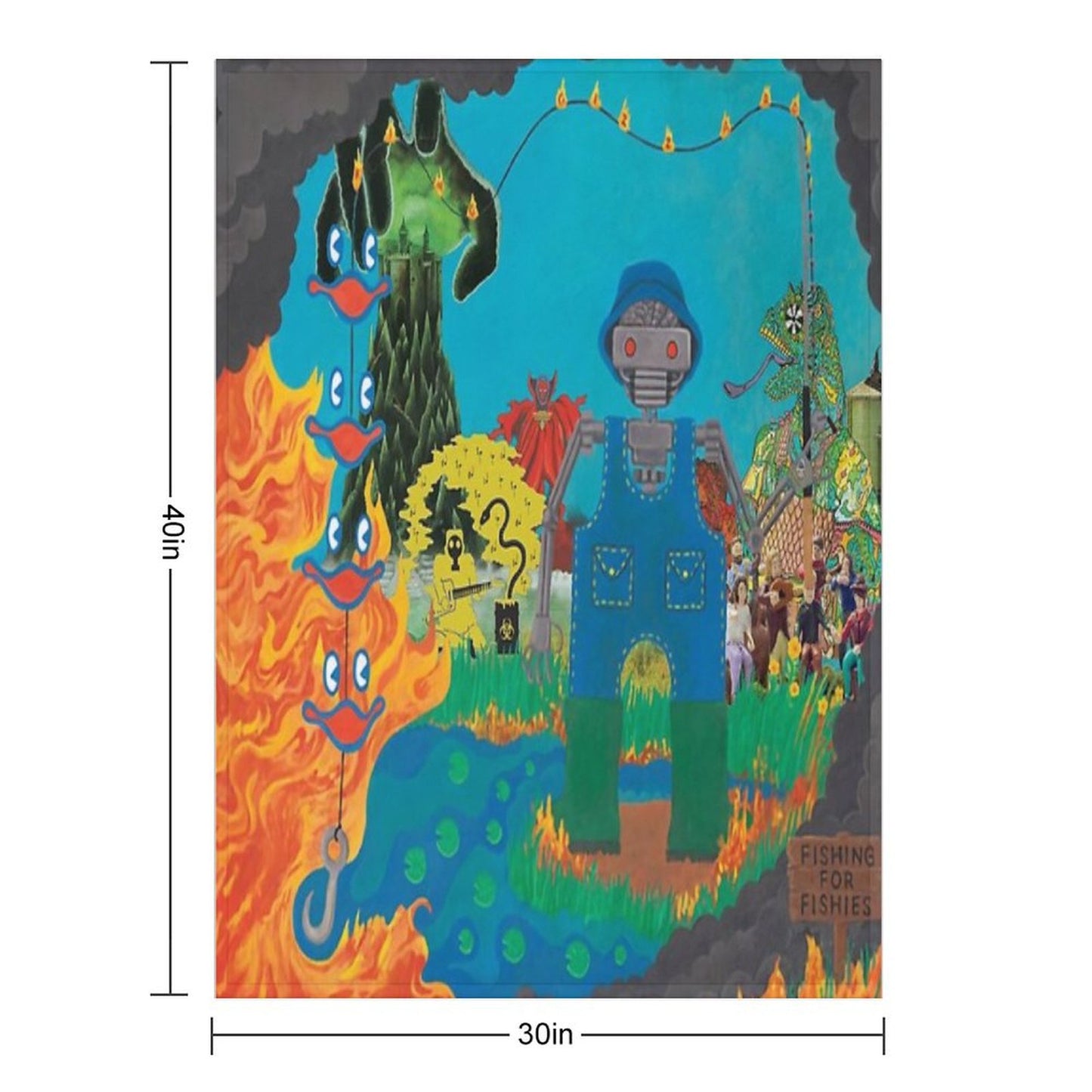 King Gizzard Album Art Collage Throw Blanket