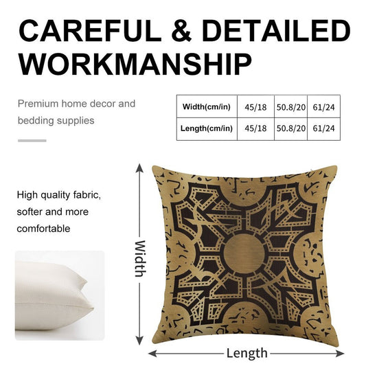 Lament Configuration Side D Linen Throw Pillow Cover