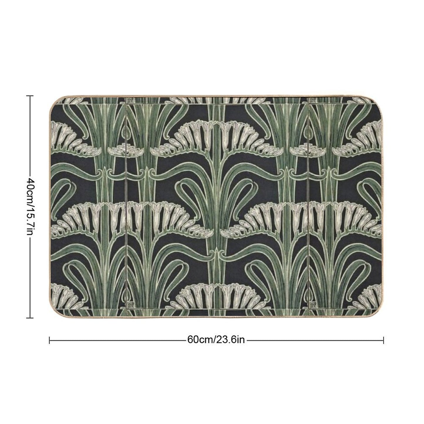 Art Nouveau Botanical Bath Mat
