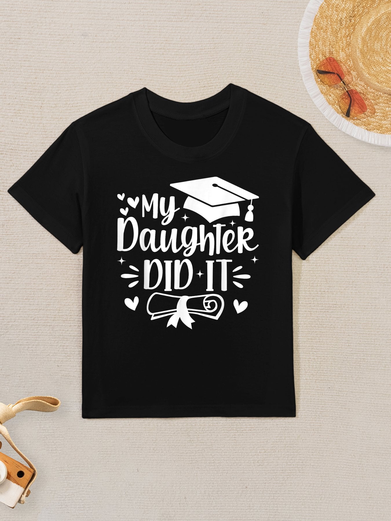 My Daughter Did It Mom Graduation Graduated Kids T-Shirt