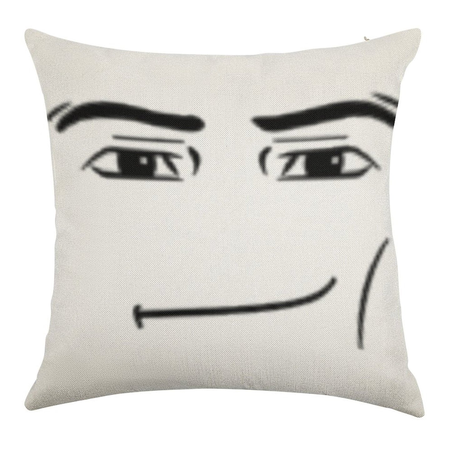 The Man Face Linen Throw Pillow Cover
