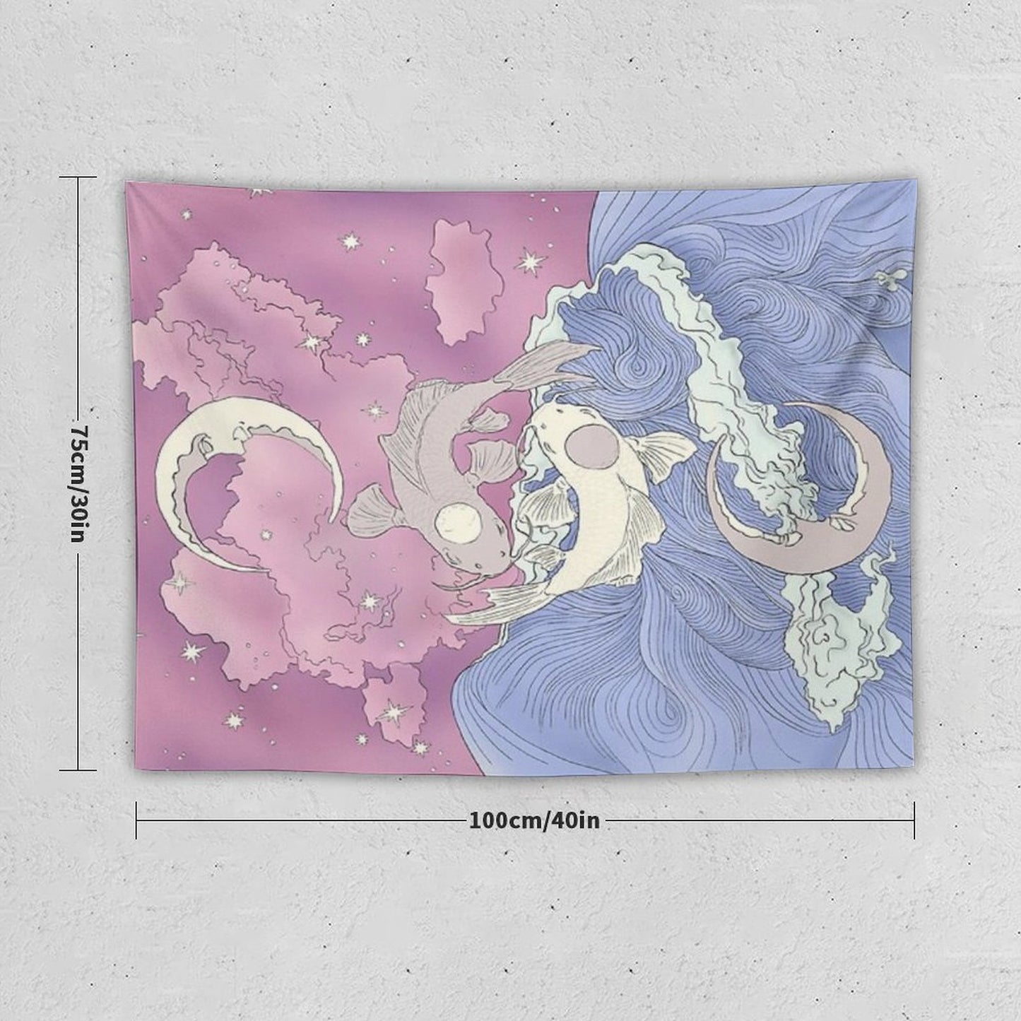 Tui And La, Moon And Ocean Spirits Art Nouveau Tapestry