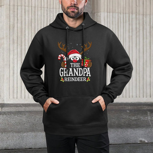 Christmas Matching The Grandpa Reindeer Family Casual Wear Hoodie