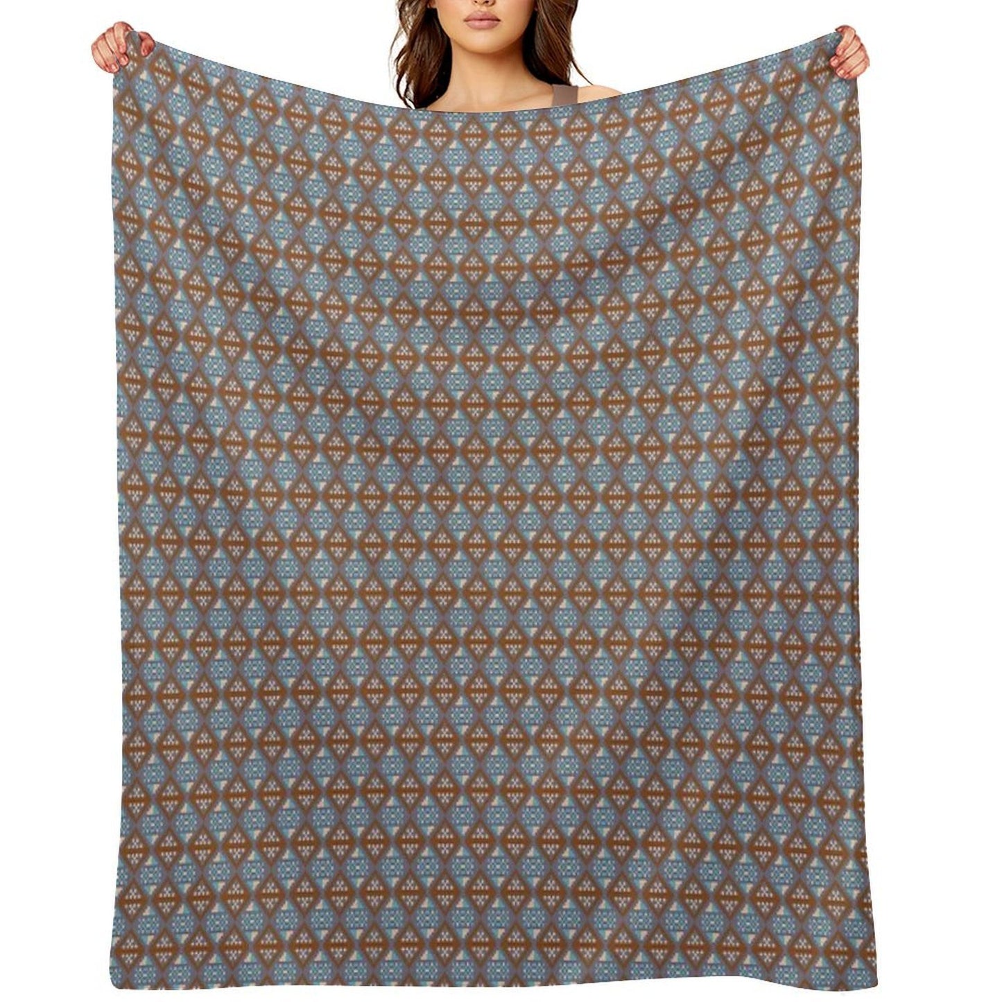 Pixel Art Pattern Seamless for Fabric Throw Blanket