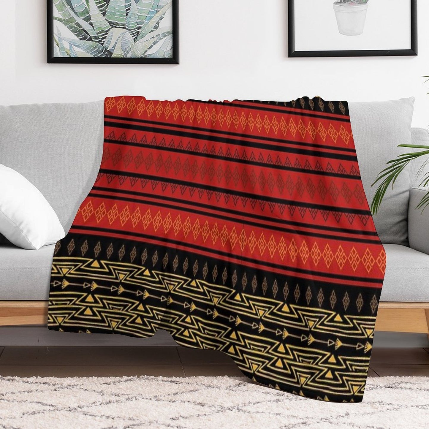Igorot Pattern Throw Blanket