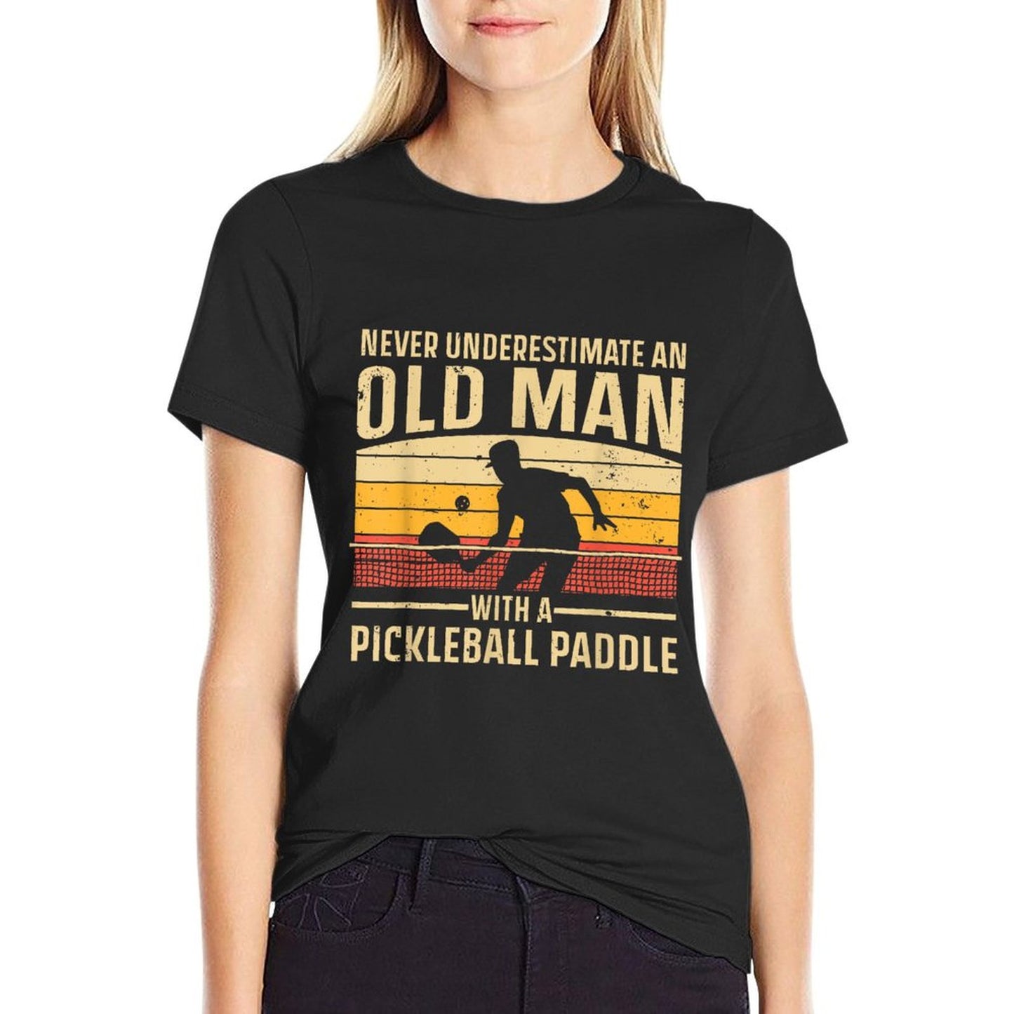 Cool Pickleball Art For Men Women Paddle Pickleball Player T-Shirt