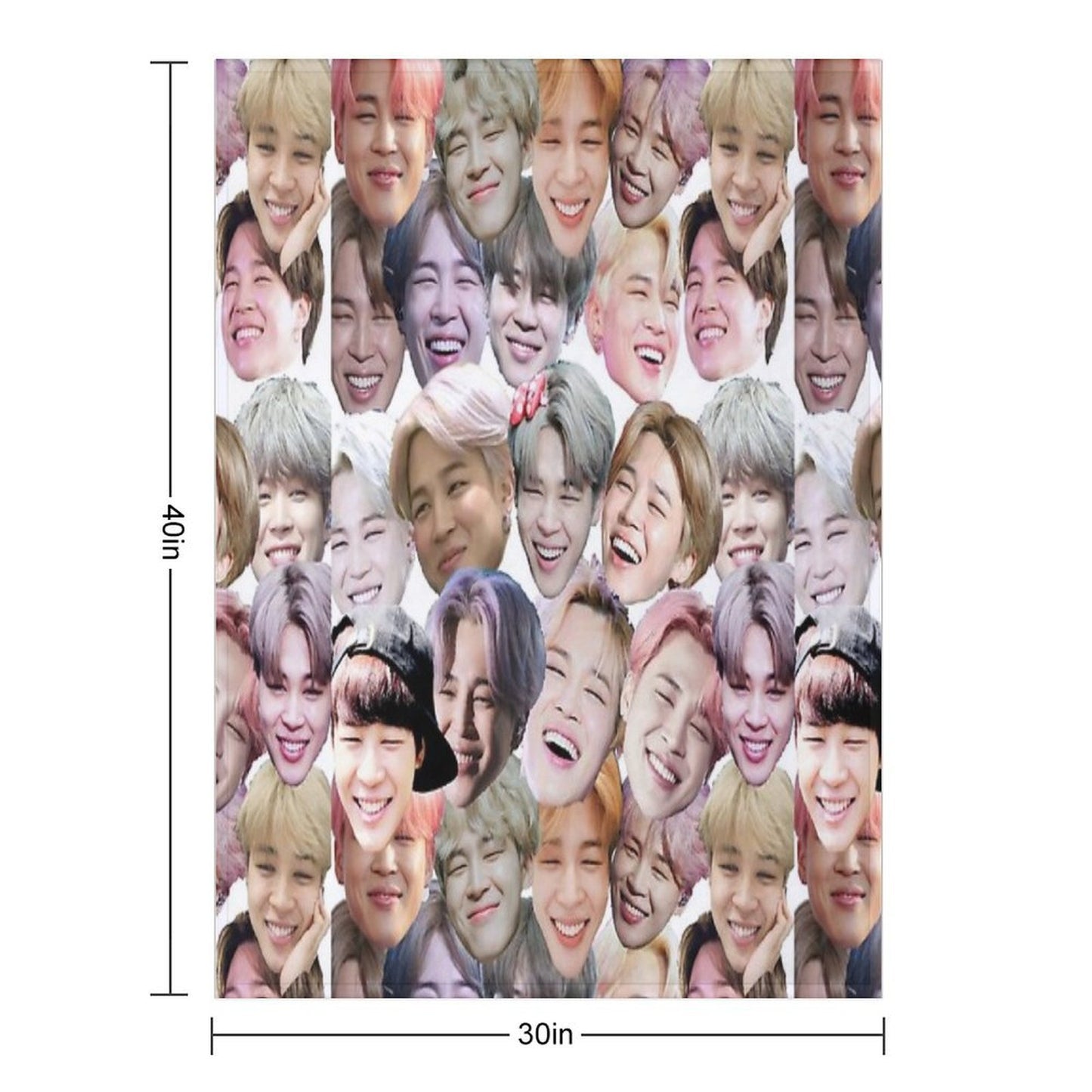Smiling Jimin Throw Blanket