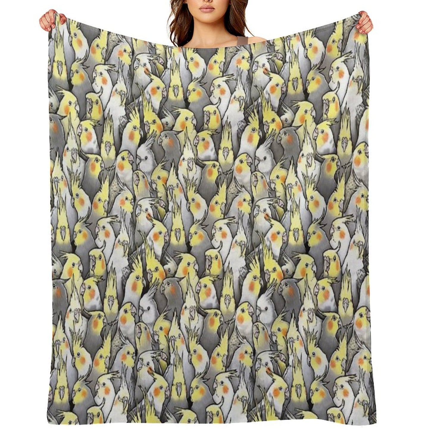 Cockatiels Galore Throw Blanket